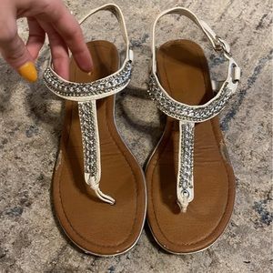 White 8.5 Twinkle Sandals - used